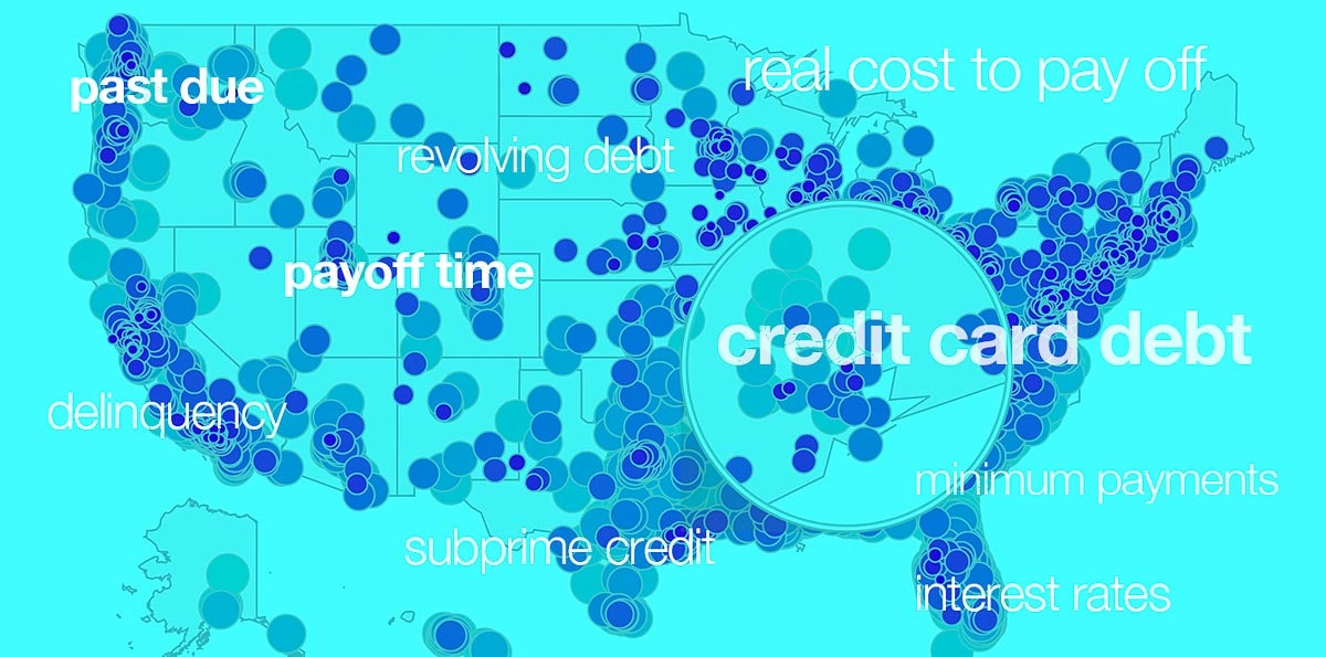 graphic element to use with credit card debt map