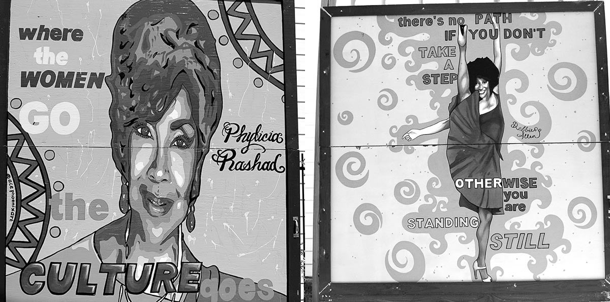 murals featuring Debbie Allen and Phylicia Rashad