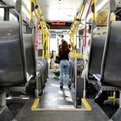 interior of Houston METRO bus