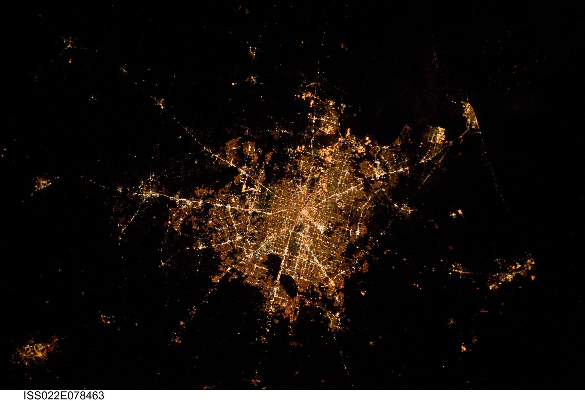 Houston as seen from the International Space Station