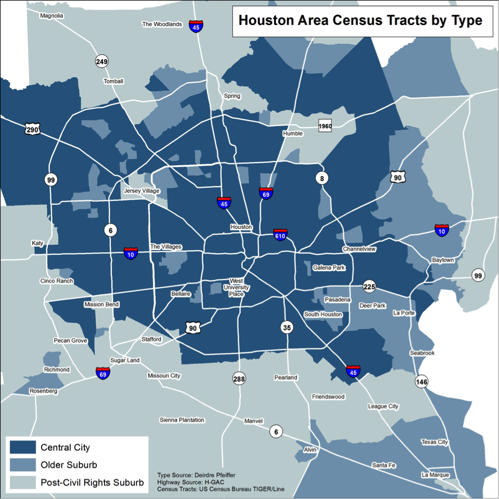 Houston tracts, pre- and post-civil rights 
