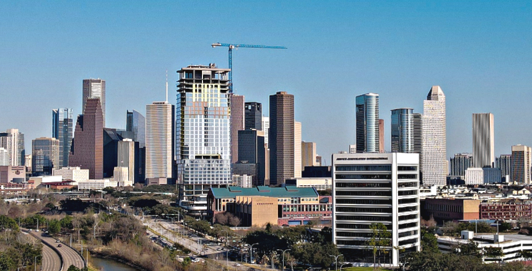 Houston skyline construction 2022