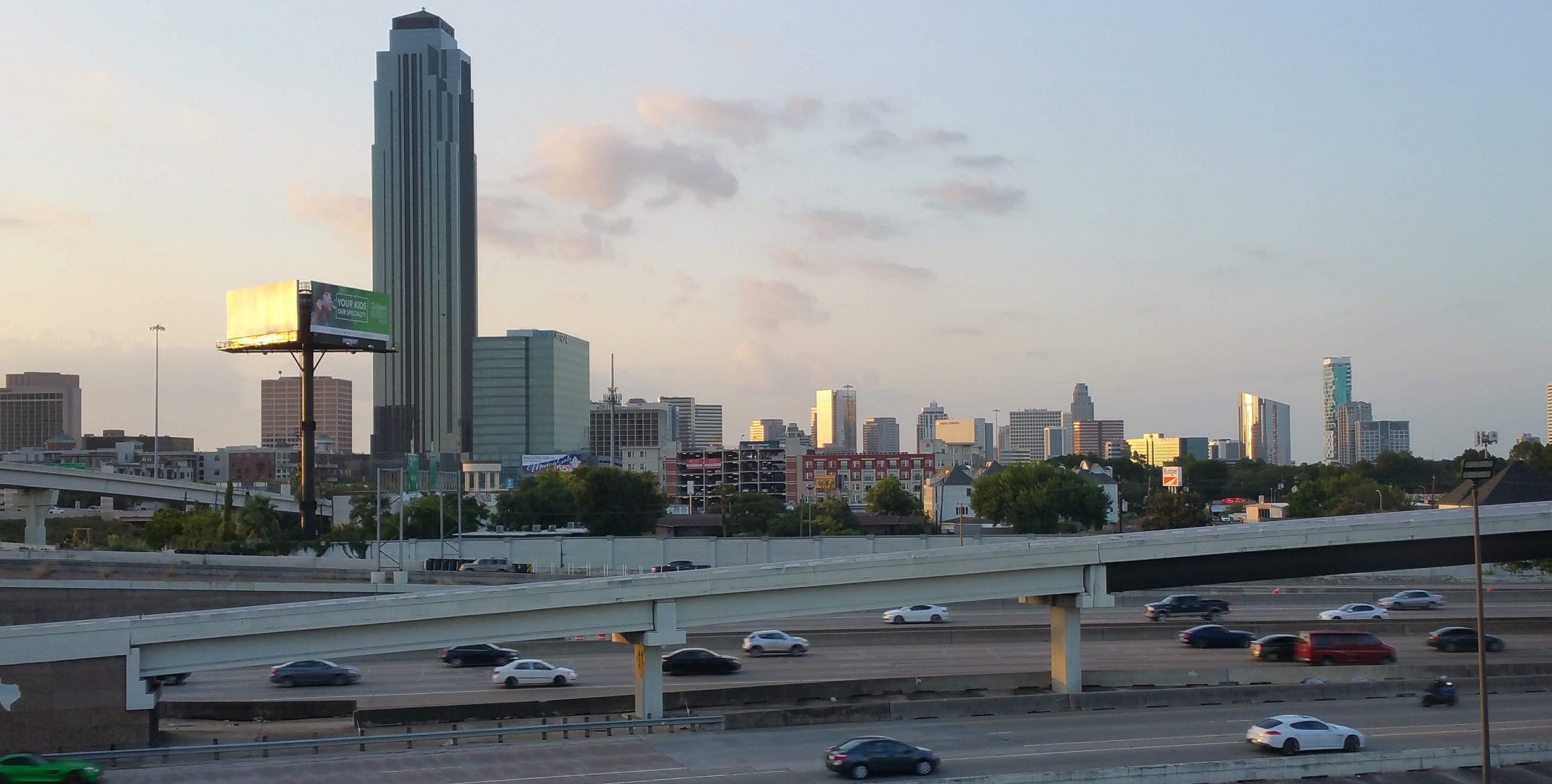 The Houston skyline along Highway 69 near Interstate 610.