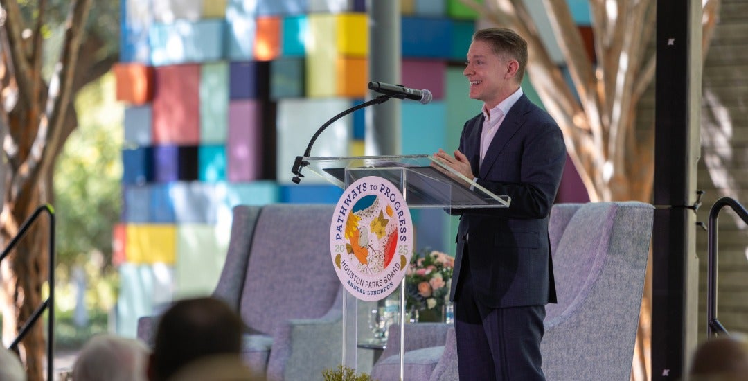 Justin Schultz arrived at Houston Parks Board in 2022.