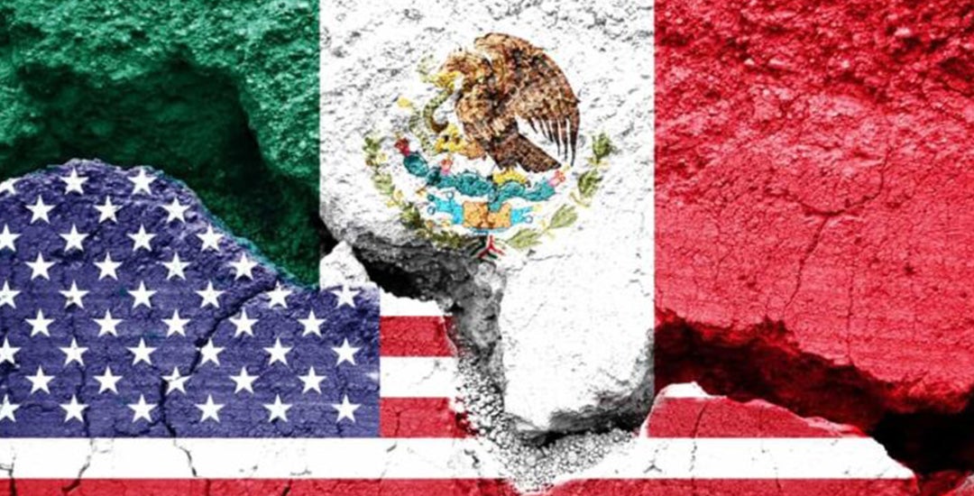 U.S. and Mexico flags