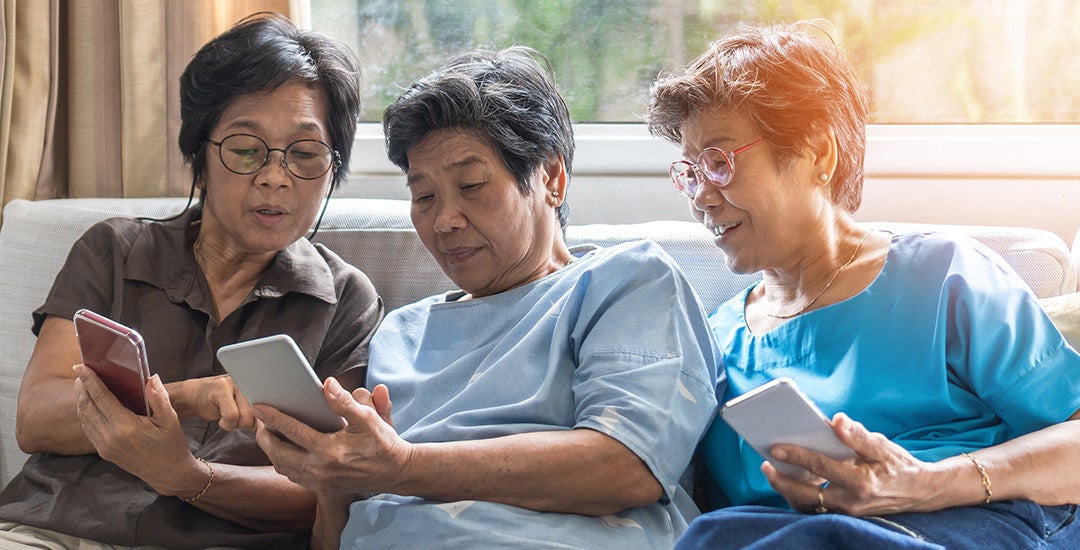 Asian elderly senior adults