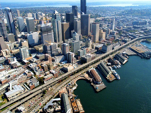 Downtown Seattle from above