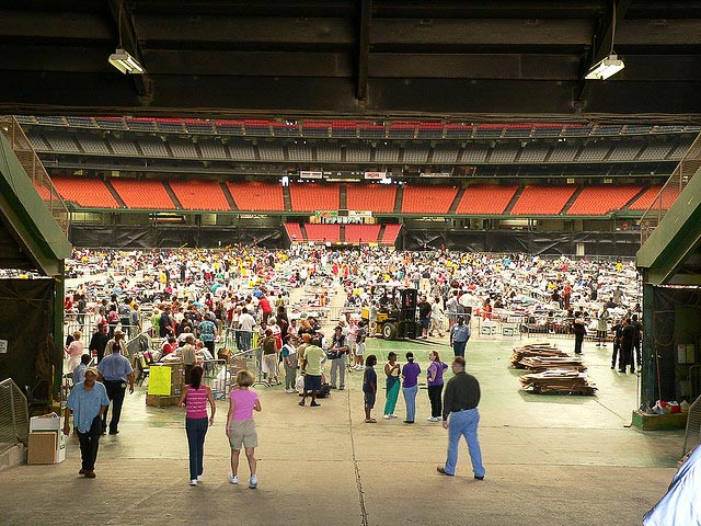 Evacuees in the Astrodome