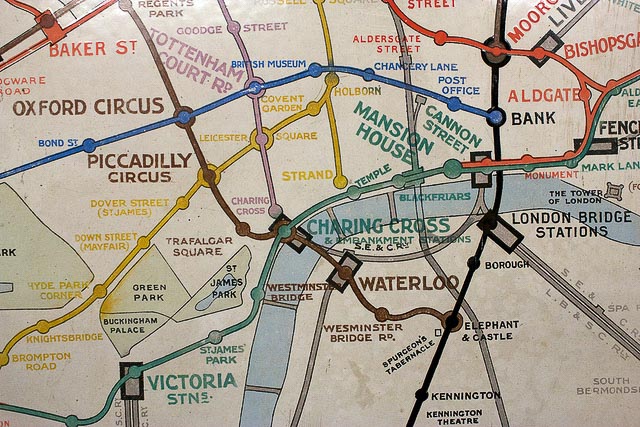 London's subway system map