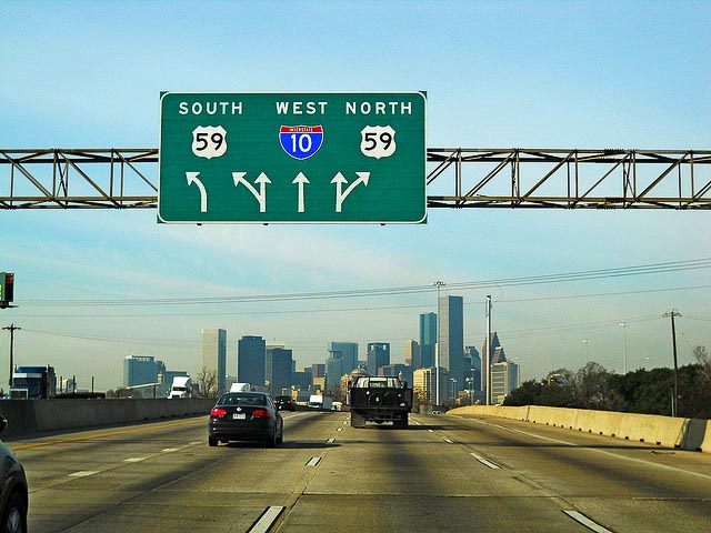 US-59 towards downtown Houston
