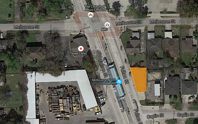 Google map satellite view of Fulton Street in Houston
