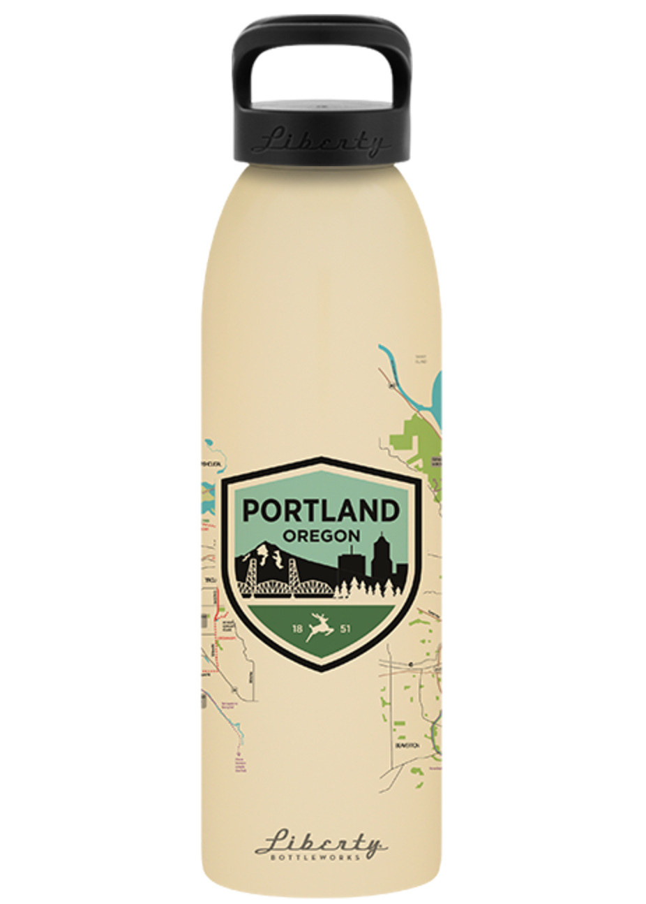 Portland-themed water bottle