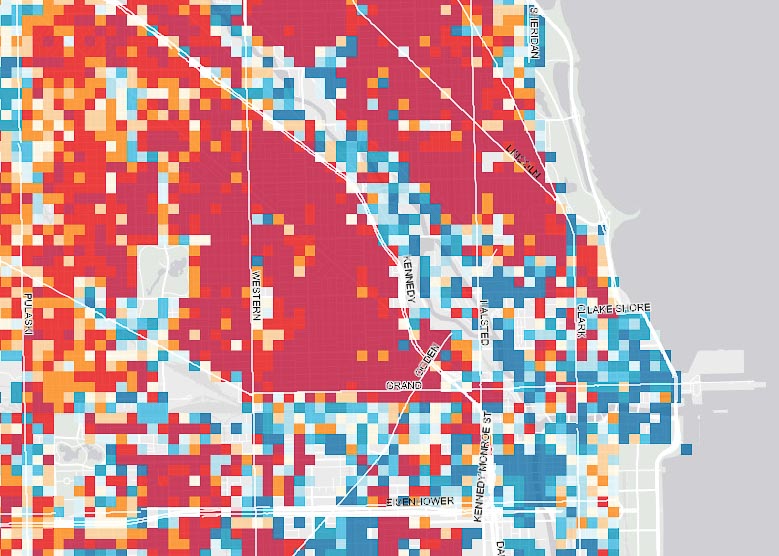 Chicago heat map
