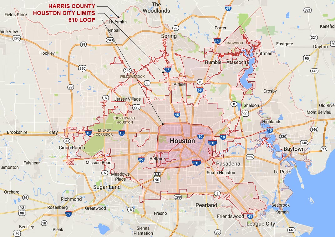 Map of Harris County 