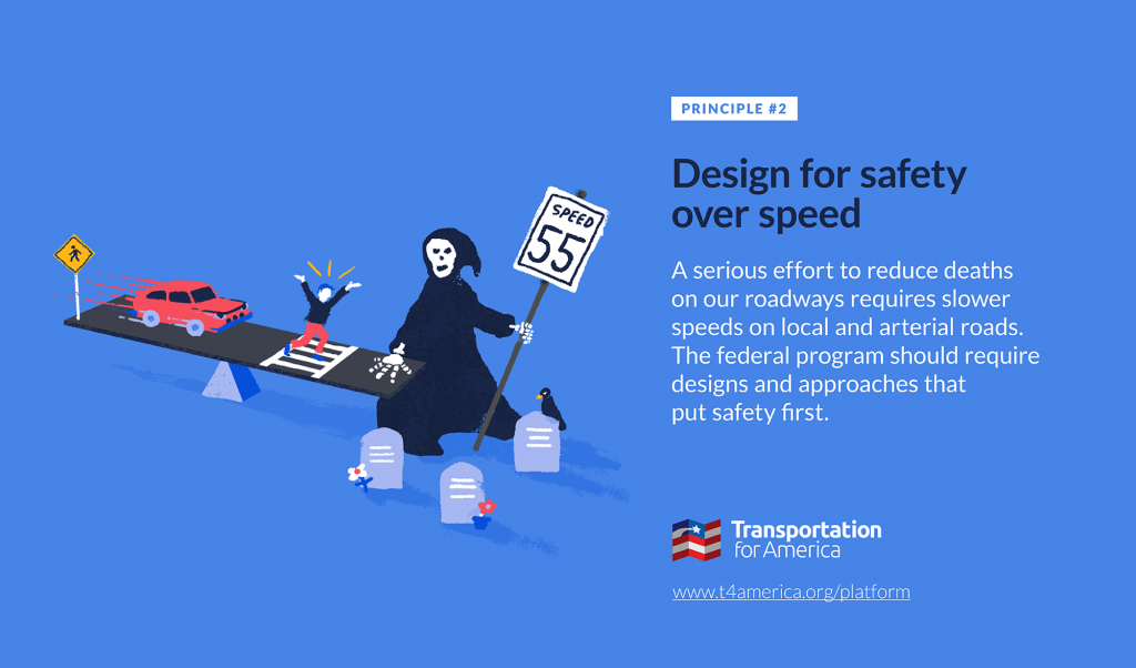 Design for safety over speed graphic
