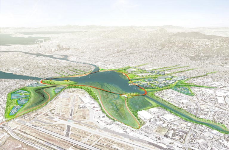 The Estuary Commons masterplan proposal. Image courtesy of the All Bay Collective.