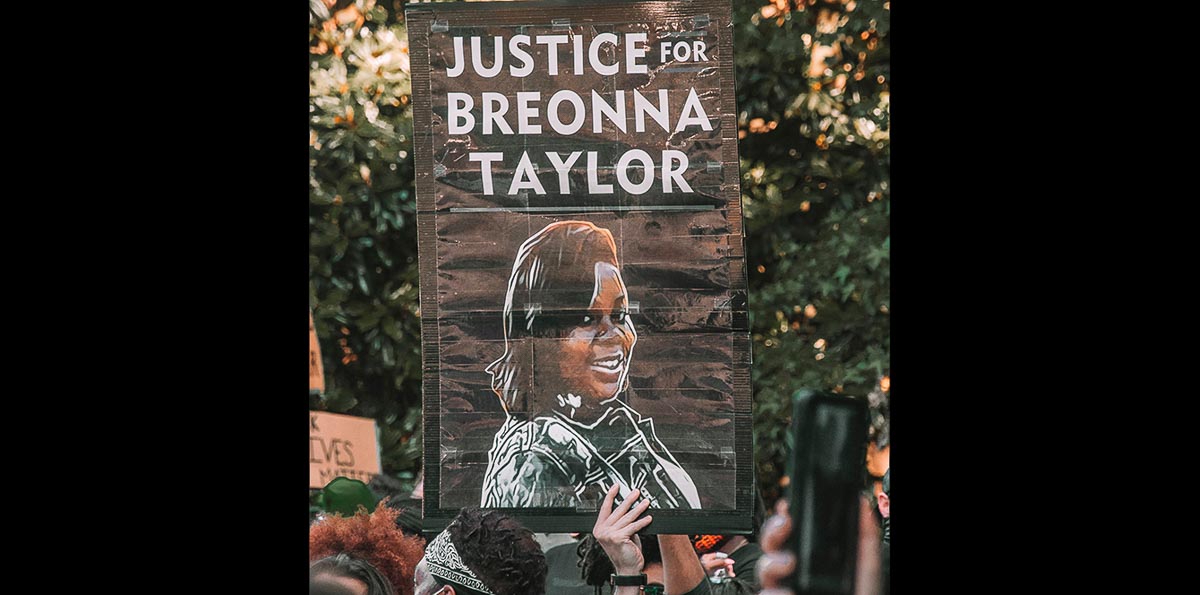 Breonna Taylor poster at a Black Lives Matter protest in Atlanta