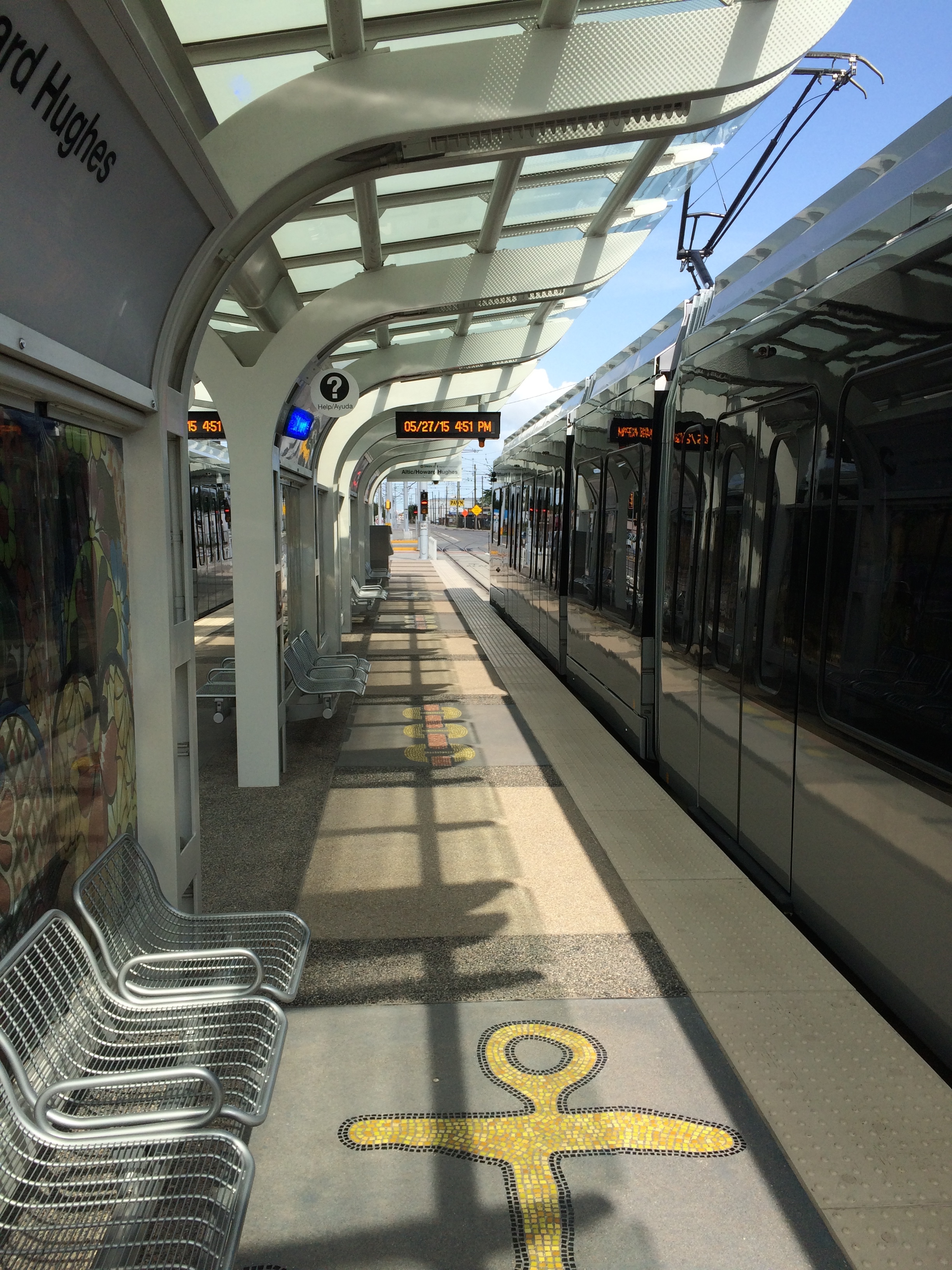 Image of green line Altic/Howard Hughes station in Houston