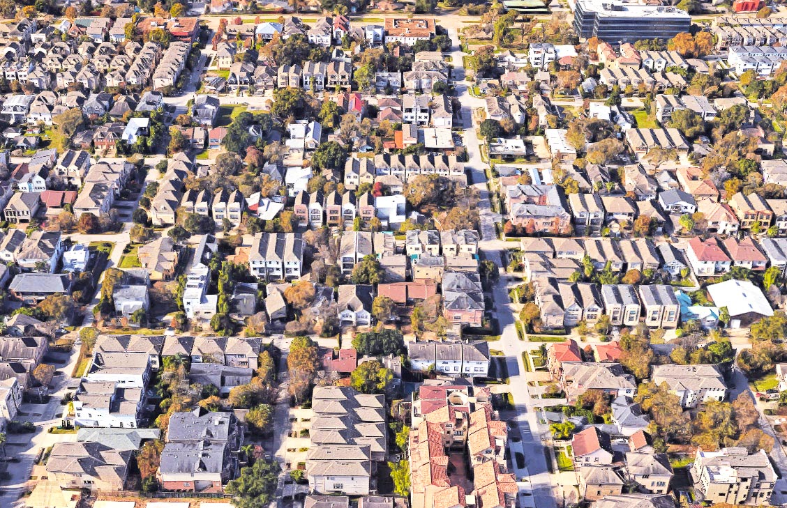 Houston neighborhood aerial