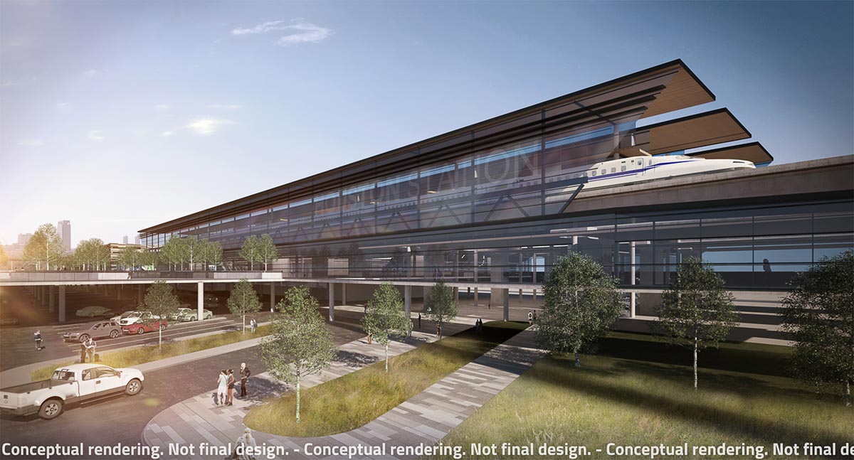 The Houston terminal of the Texas Central high-speed rail project would be located on the former Northwest Mall site. 