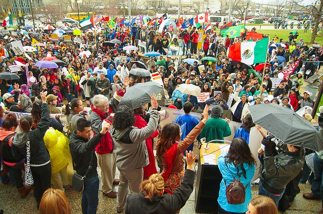 Immigration rally