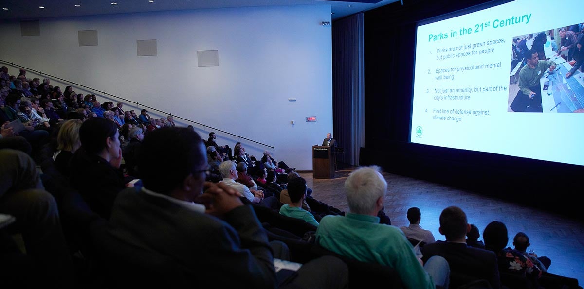 Mitchell J Silver talks about parks and public space at the Kinder Institute Forum