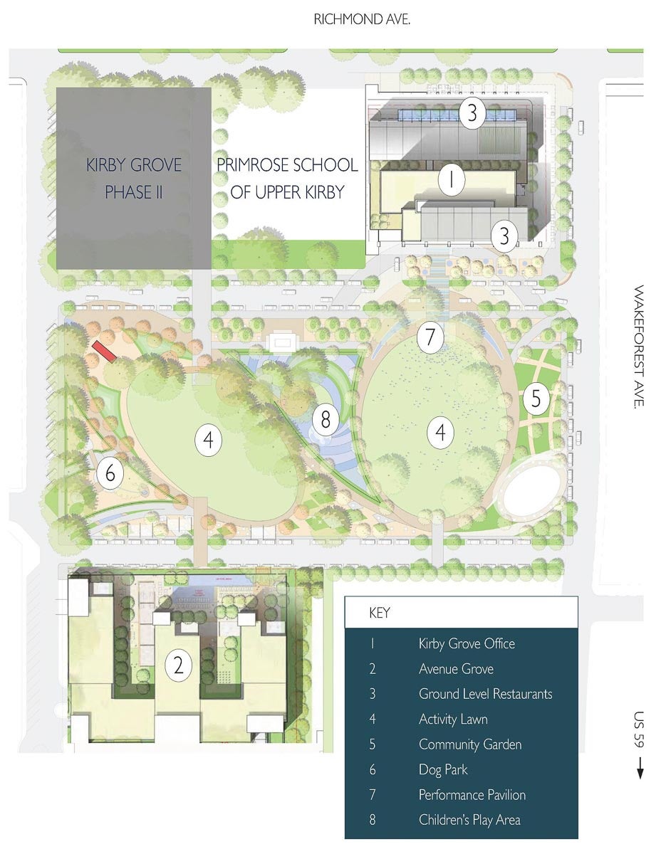 Kirby Grove site plan.