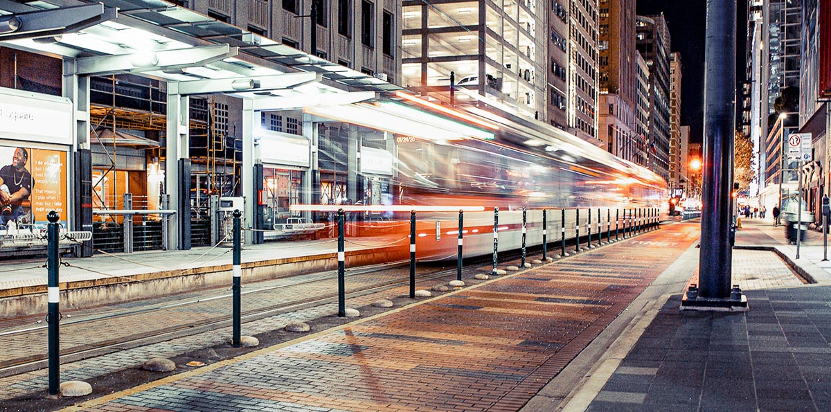 Metro light rail in Houston