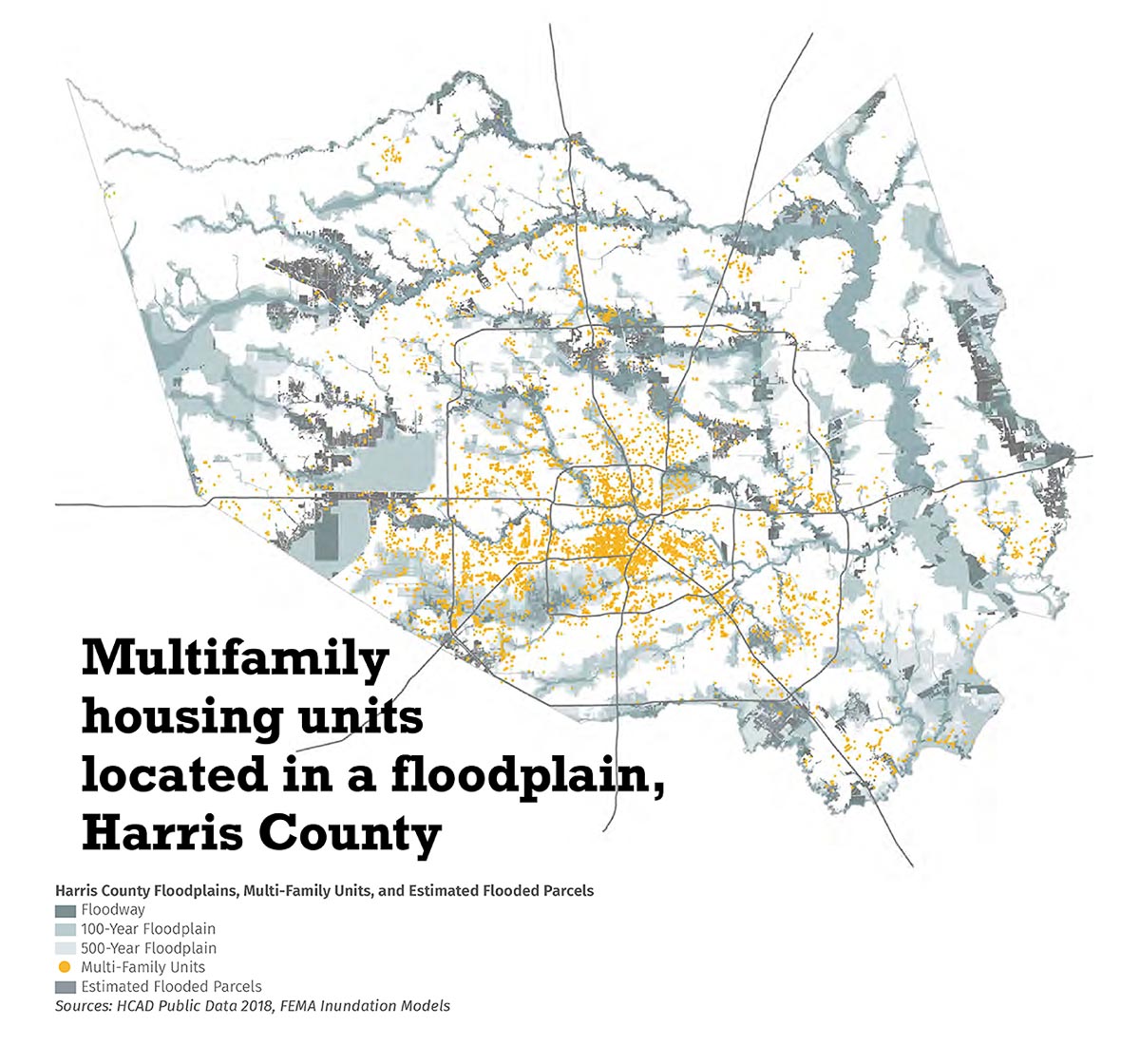 Multifamily Units in Floodplain, Harris County