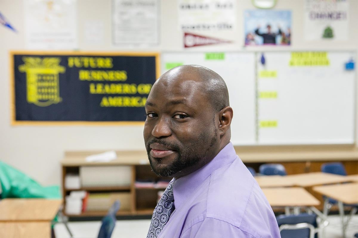 Roderick Scott in classroom