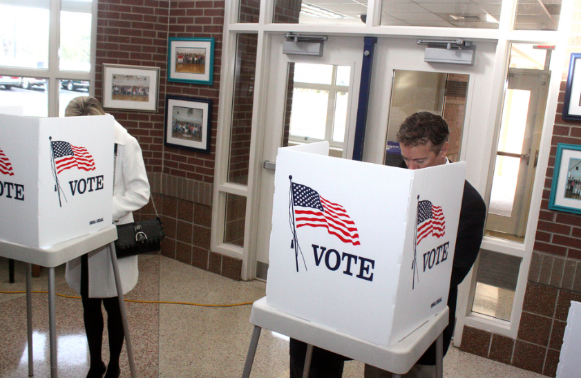 Image of people voting