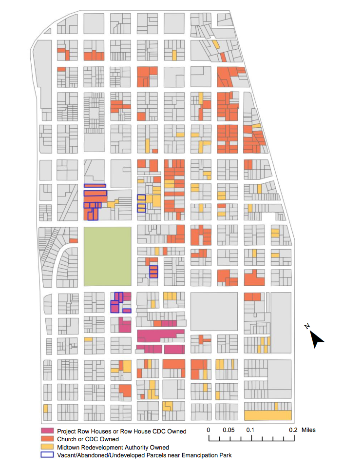 Map of landowners in Third Ward