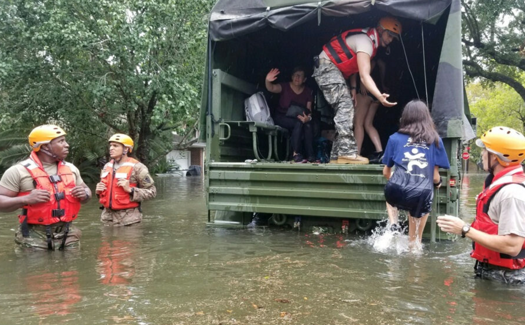 Flood rescue with Texas National Guard