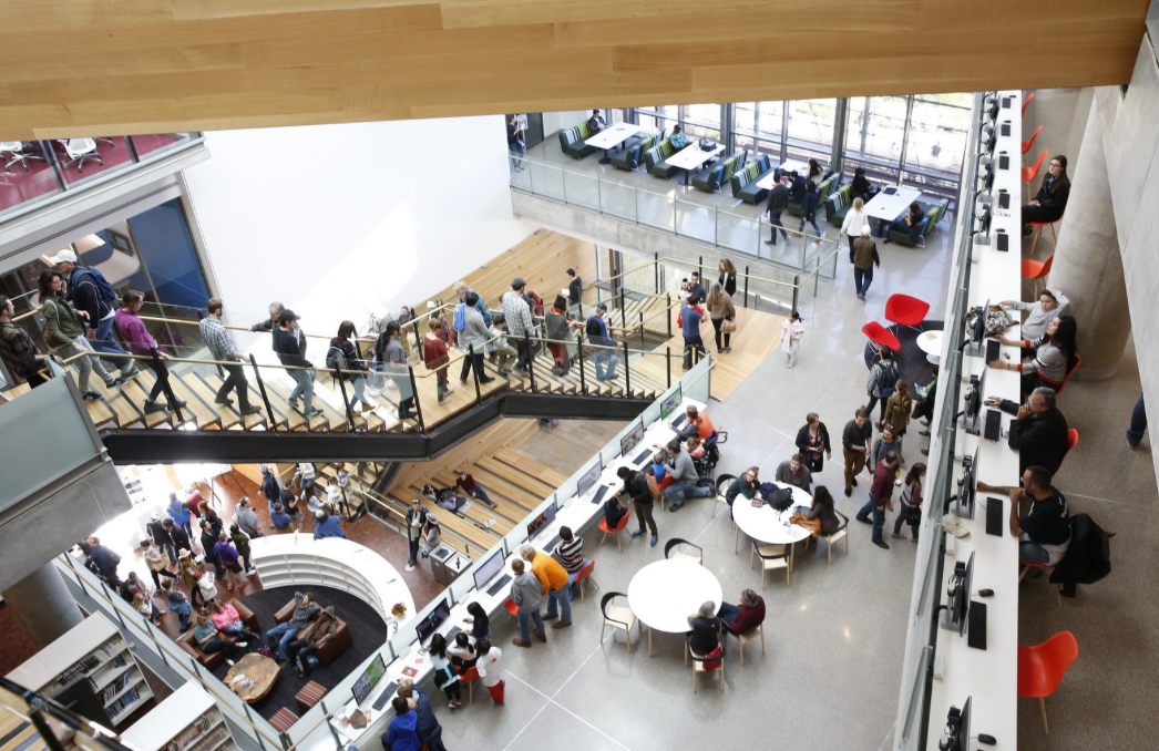 Interior shot of Austin Central Library