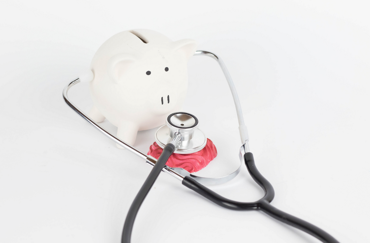 Stethoscope with piggy bank