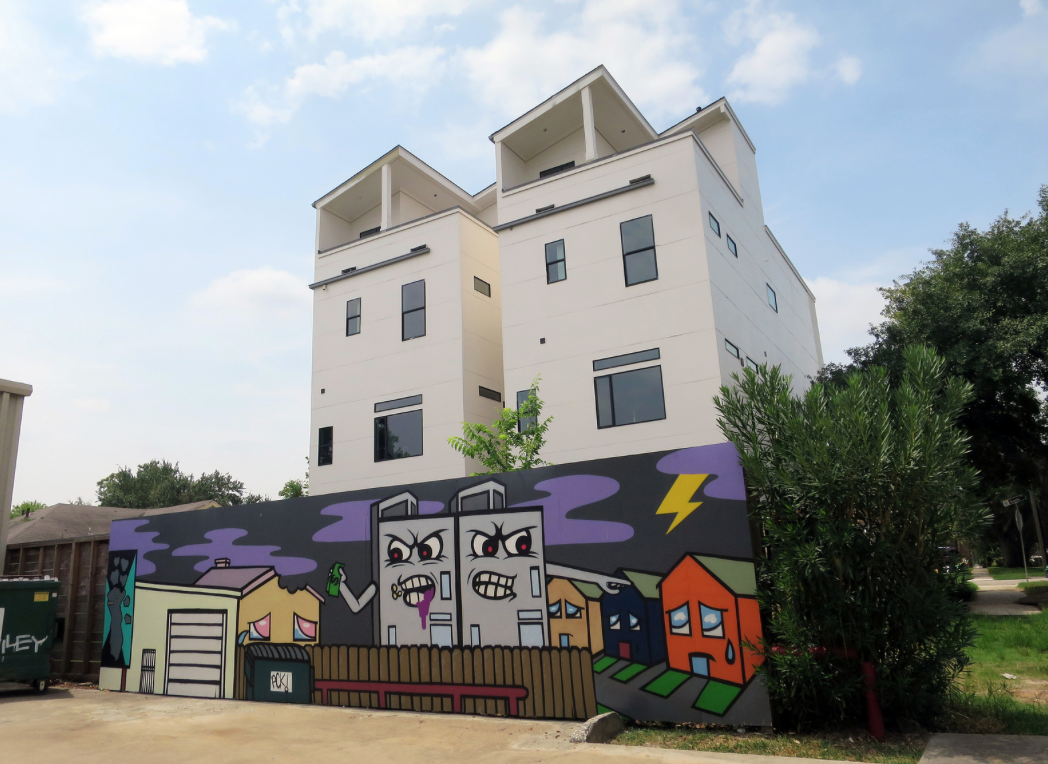 Townhouse gentrification mural 