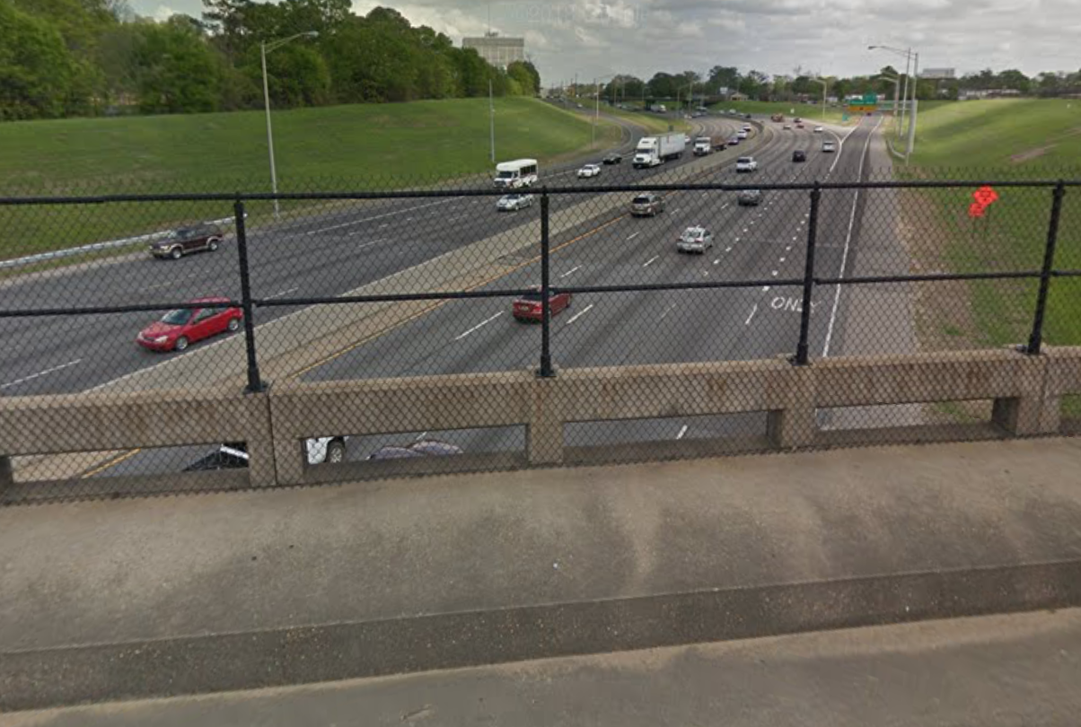 View of I-85 from overpass