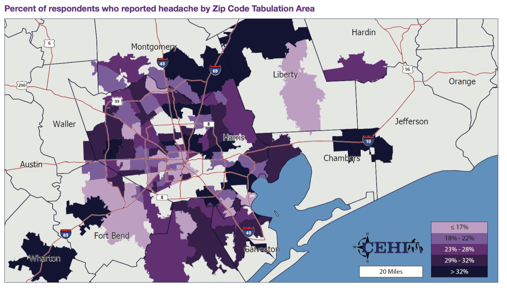 Harvey Registry Headache Map