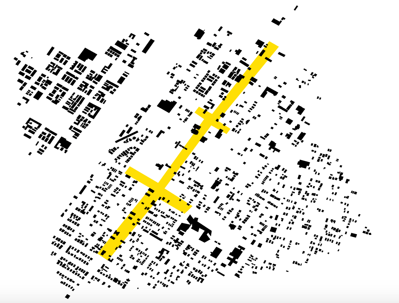 Buildings walkable within 15 minutes in Third Ward