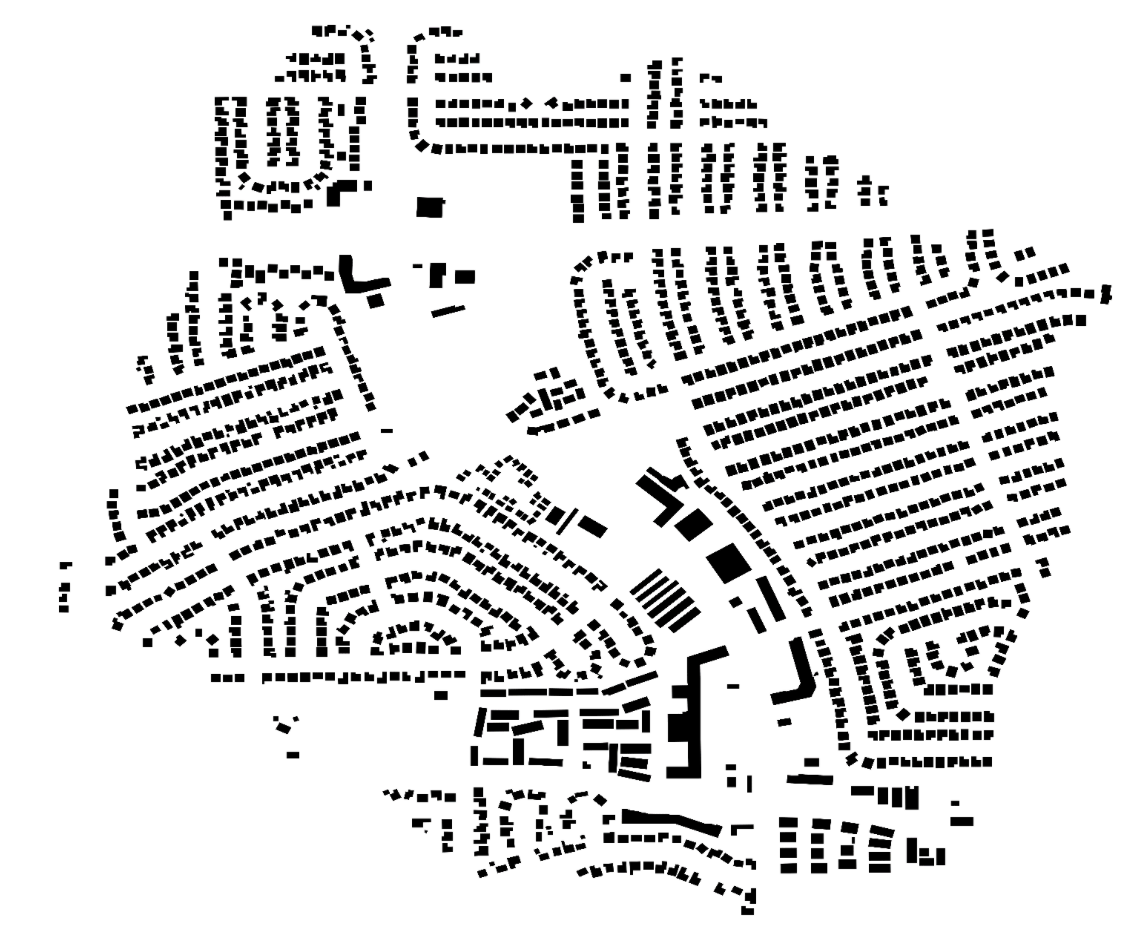 Buildings walkable within 15 minutes in Acres Homes.