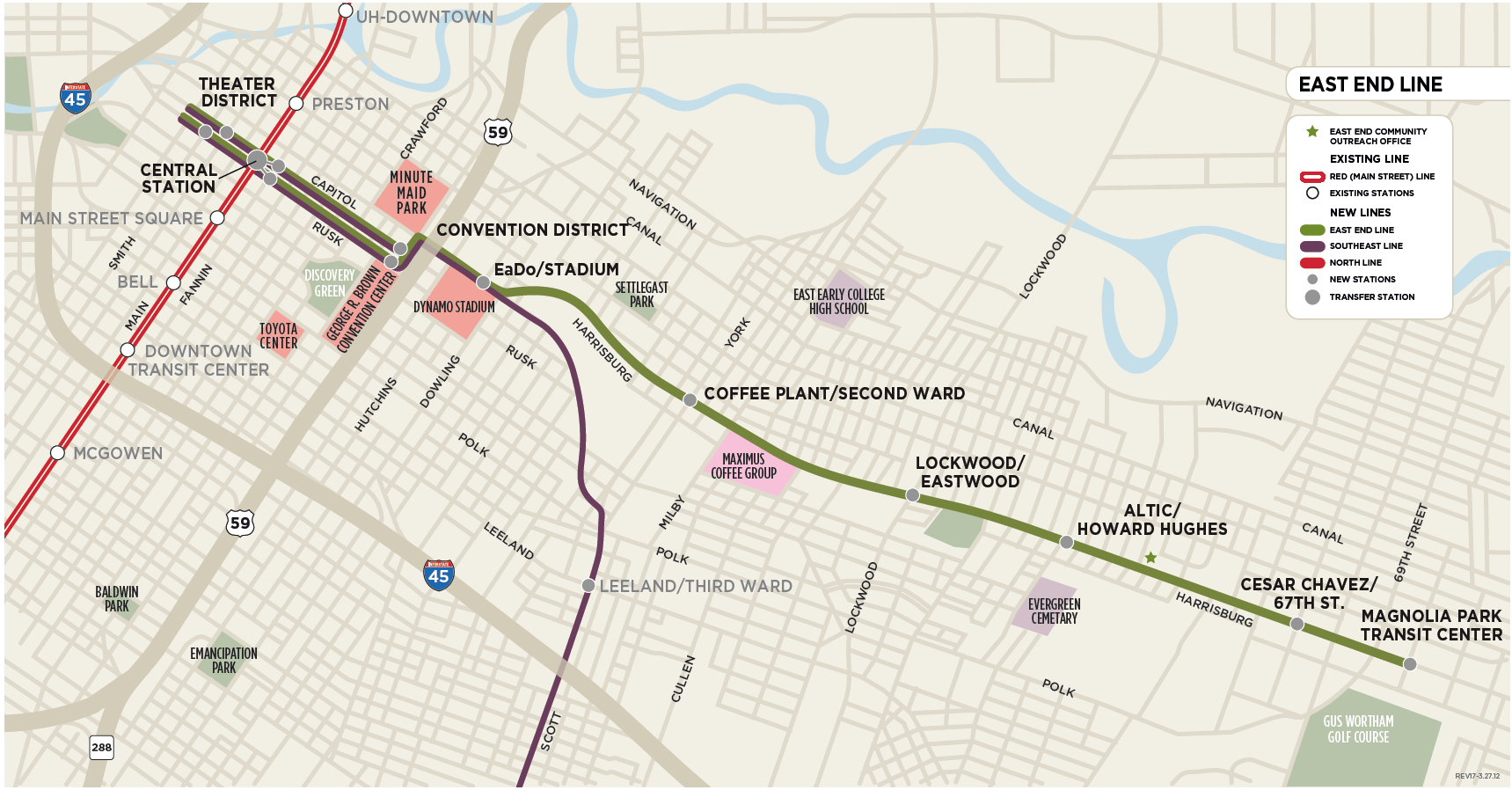 Image of Houston Metro map