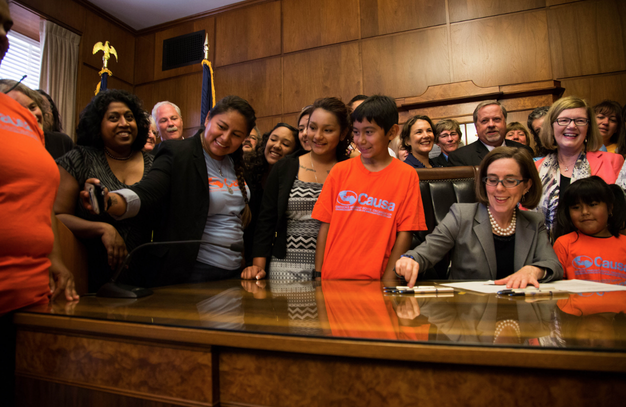On Monday, July 13, Governor Brown held a bill signing ceremony for the “Fair Shot” agenda
