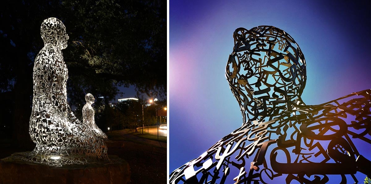 Tolerance sculpture in Buffalo Bayou Park