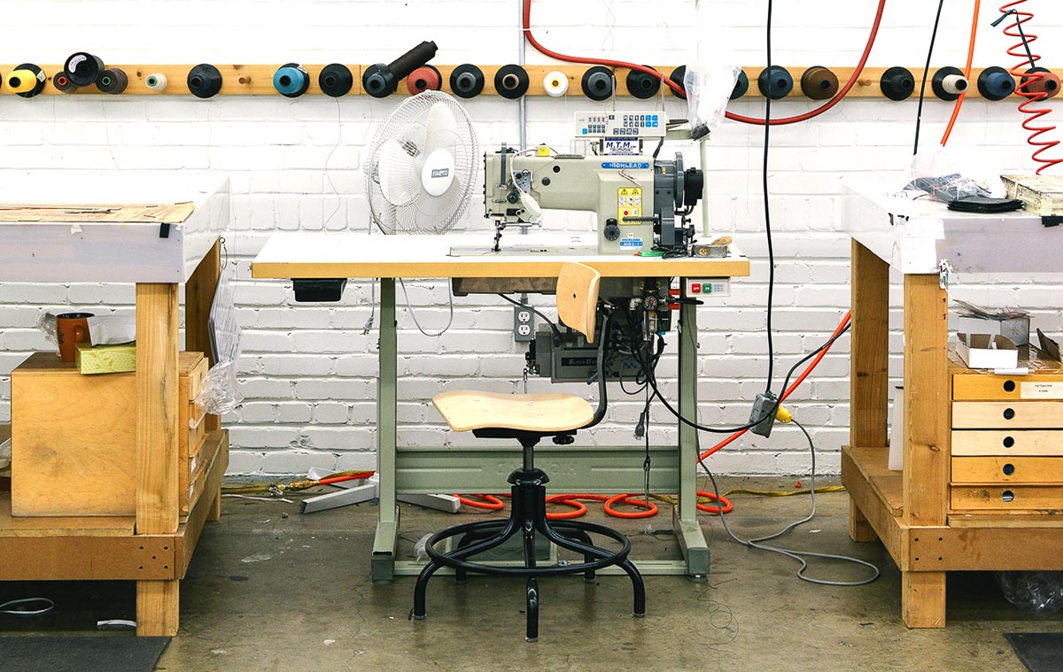 sewing station in manufacturing business