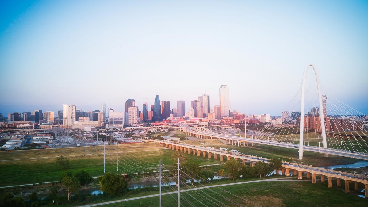 Aerial view of Dallas 