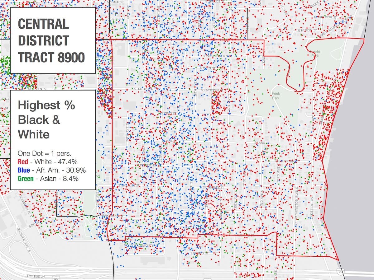 Dot density map