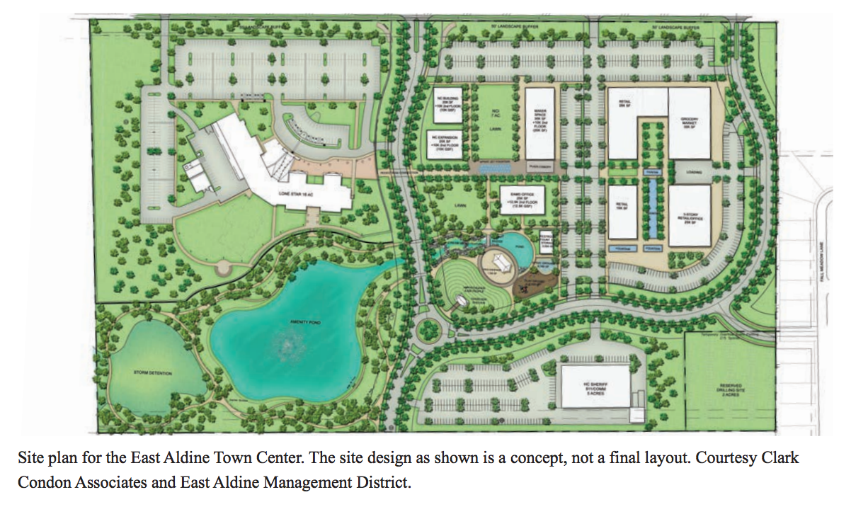 Site plan for East Aldine Town Center