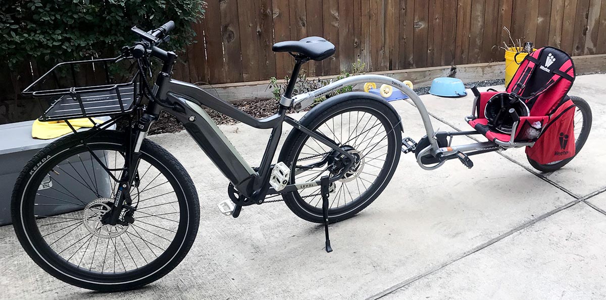 e-bike with trailer for child