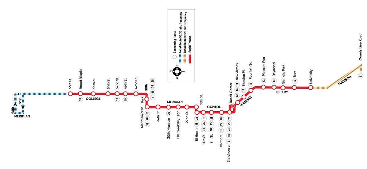 What Indy learned when it opened a mostly bus-only rapid transit route ...