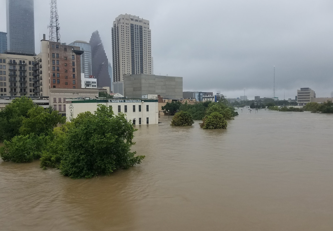 Harvey flooding downtown